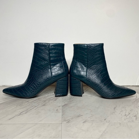 Steve Madden Nadalie Blue Crocodile Pointy Toe Bootie 7M - Picture 7 of 15